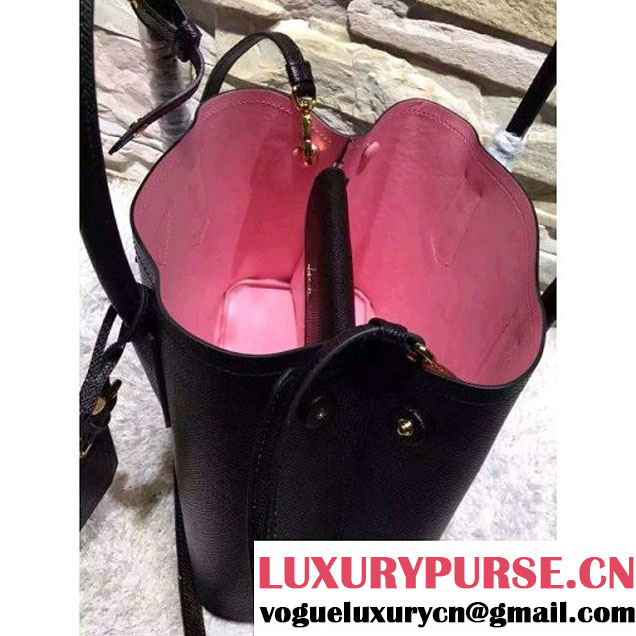 Prada 1BG775/1BG887 Saffiano Cuir Leather Tote Double Bag Black (2A193-6050527 )