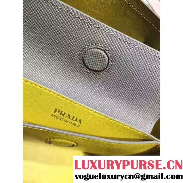 Prada 1BG775/1BG887 Saffiano Cuir Leather Tote Double Bag Gray (2A193-6050528 )