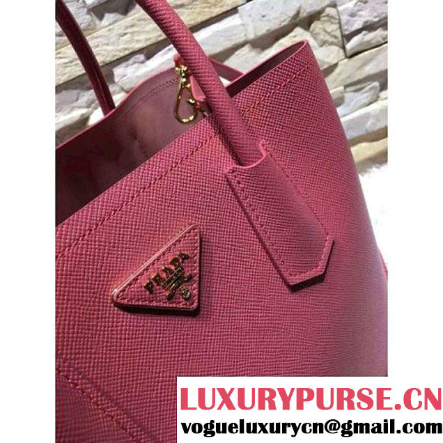 Prada 1BG775/1BG887 Saffiano Cuir Leather Tote Double Bag Peach (2A193-6050529 )