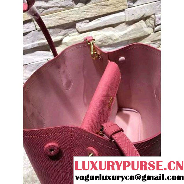 Prada 1BG775/1BG887 Saffiano Cuir Leather Tote Double Bag Peach (2A193-6050529 )