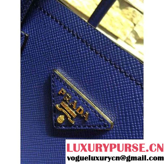 Prada 1BG775/1BG887 Saffiano Cuir Leather Tote Double Bag Blue (2A193-6050532 )