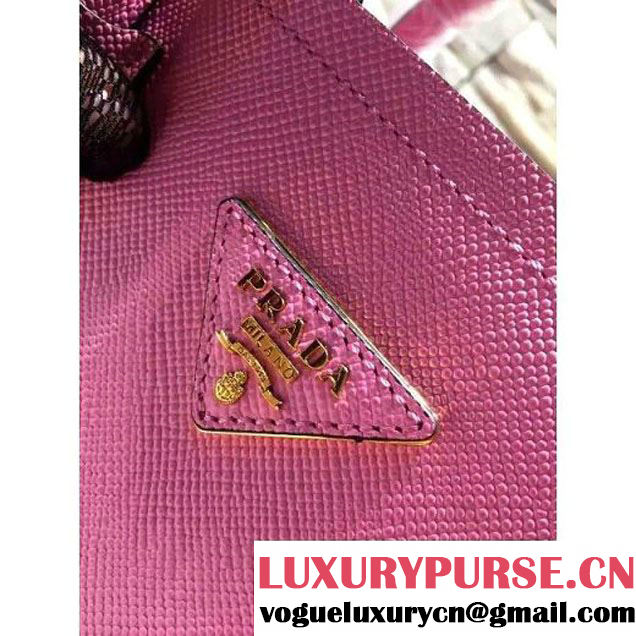 Prada 1BG775/1BG887 Saffiano Cuir Leather Tote Double Bag Pink (2A193-6050533 )