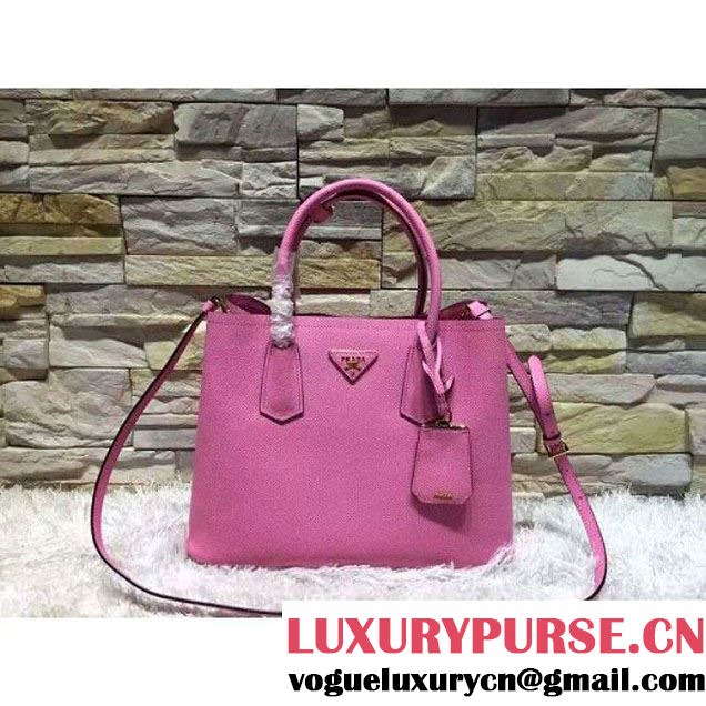 Prada 1BG775/1BG887 Saffiano Cuir Leather Tote Double Bag Pink (2A193-6050533 )