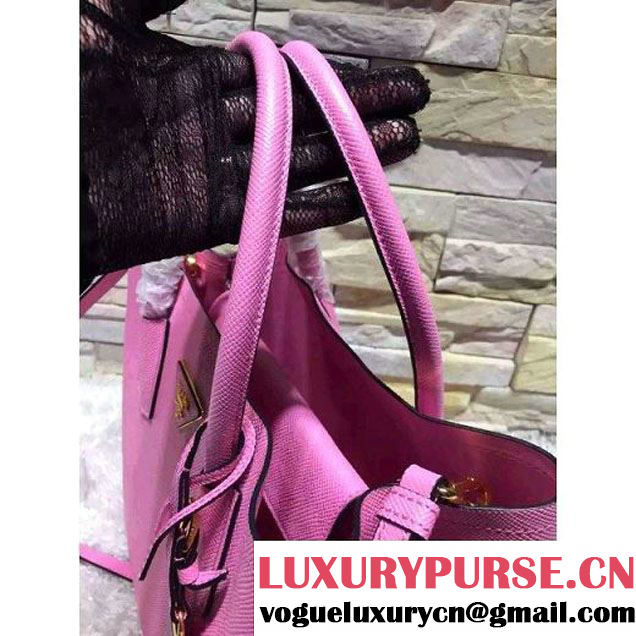 Prada 1BG775/1BG887 Saffiano Cuir Leather Tote Double Bag Pink (2A193-6050533 )