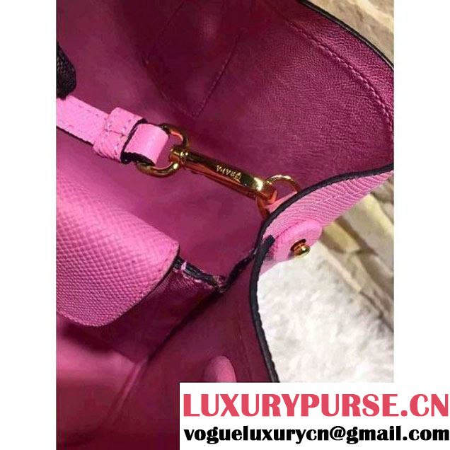 Prada 1BG775/1BG887 Saffiano Cuir Leather Tote Double Bag Pink (2A193-6050533 )