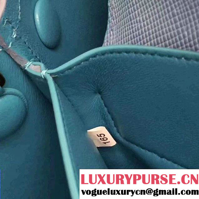 Prada 1BG886 Mini Two-Tone Saffiano Leather Double Bag Astral Blue/Jade Green 2017 (GYF-7060143 )
