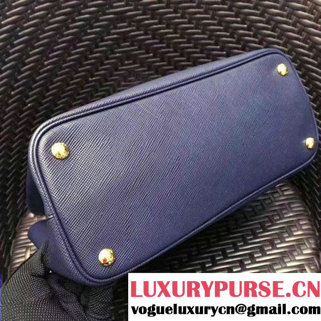 Prada 1BG775 Two-Tone Saffiano Leather Double Bag Blue/Grey 2017 (GYF-7060151 )