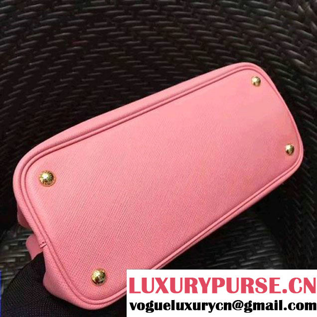 Prada 1BG775 Two-Tone Saffiano Leather Double Bag Pink/Red 2017 (GYF-7060152 )