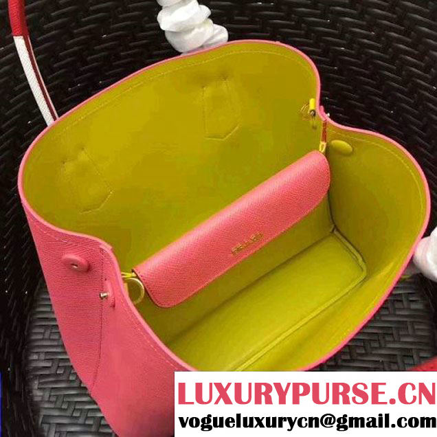 Prada 1BG775 Multicolored  Saffiano Leather Double Bag Rosy/Yellow/Red 2017 (GYF-7060156 )