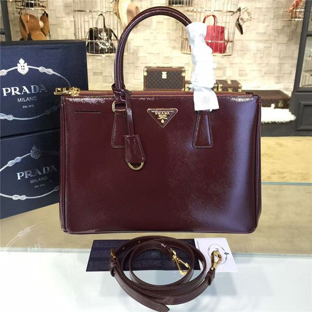 Prada Saffiano Leather Bag 28cm Fall Winter 2016 Bag Collection Bordeaux