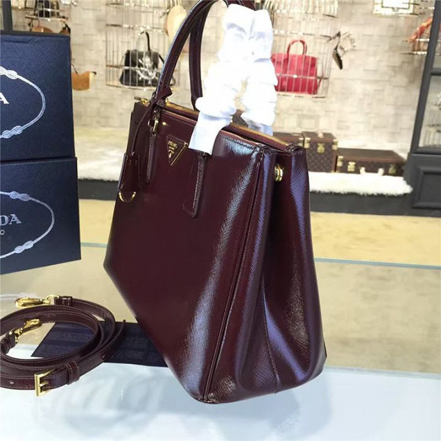 Prada Saffiano Leather Bag 28cm Fall Winter 2016 Bag Collection Bordeaux