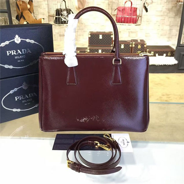 Prada Saffiano Leather Bag 28cm Fall Winter 2016 Bag Collection Bordeaux