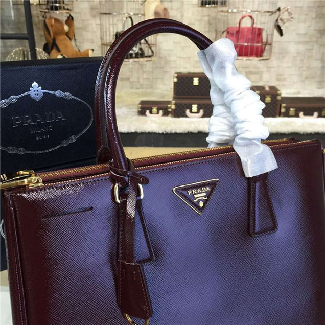 Prada Saffiano Leather Bag 28cm Fall Winter 2016 Bag Collection Bordeaux