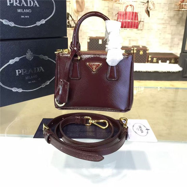 Prada Saffiano Mini Bag 18cm Fall Winter 2016 Bag Collection Bordeaux