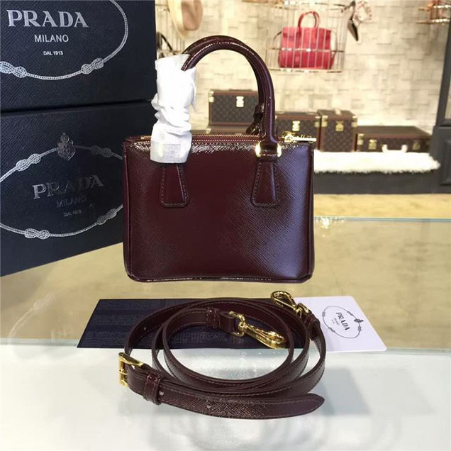 Prada Saffiano Mini Bag 18cm Fall Winter 2016 Bag Collection Bordeaux