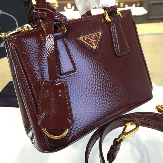 Prada Saffiano Mini Bag 18cm Fall Winter 2016 Bag Collection Bordeaux
