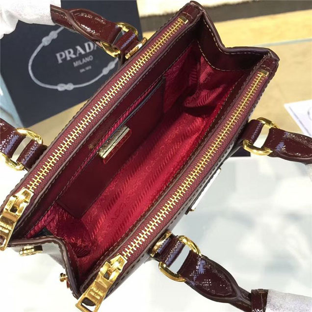 Prada Saffiano Mini Bag 18cm Fall Winter 2016 Bag Collection Bordeaux