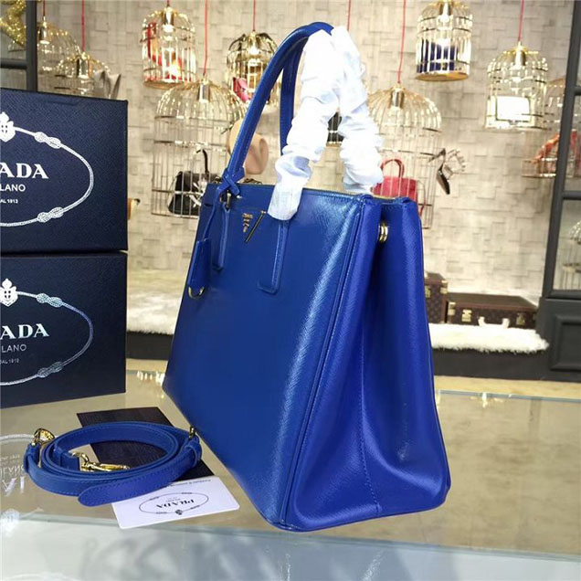 Prada Saffiano Leather Bag 33cm Fall Winter 2016 Bag Collection Electric Blue