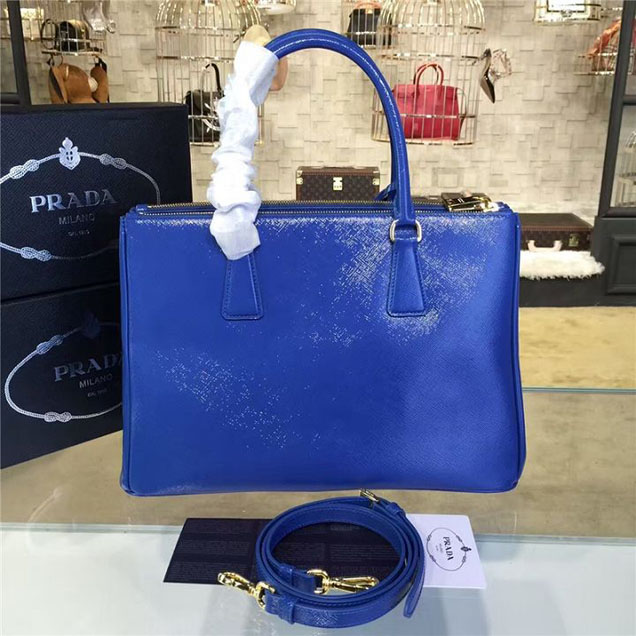 Prada Saffiano Leather Bag 33cm Fall Winter 2016 Bag Collection Electric Blue