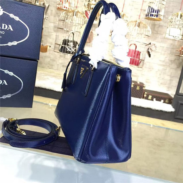 Prada Saffiano Leather Bag 28cm Fall Winter 2016 Bag Collection Dark Blue