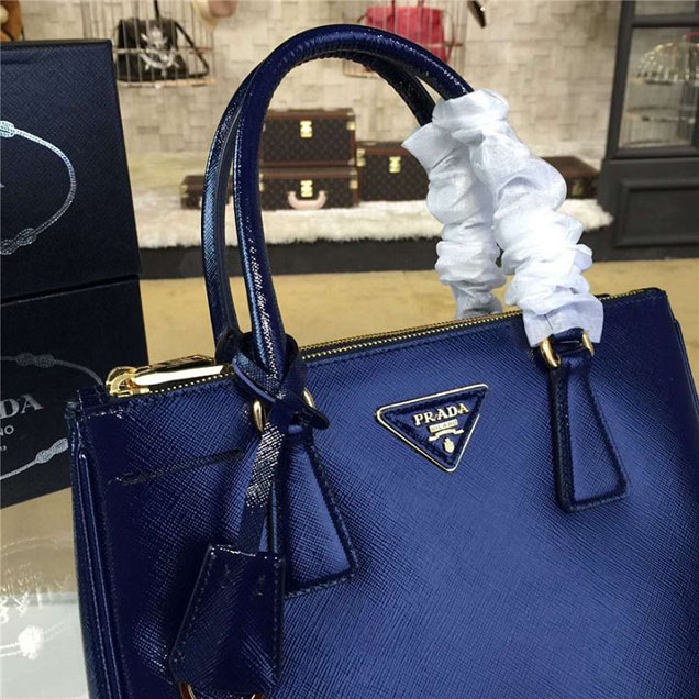 Prada Saffiano Leather Bag 28cm Fall Winter 2016 Bag Collection Dark Blue