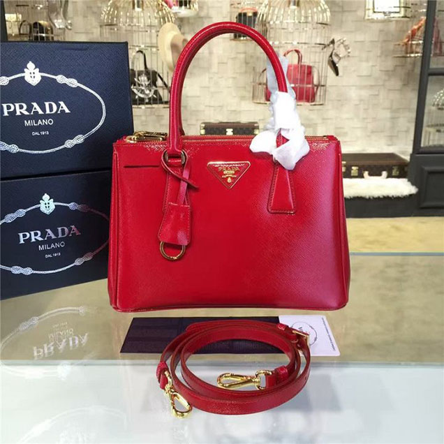 Prada Saffiano Bag 28cm Fall Winter 2016 Bag Collection Red