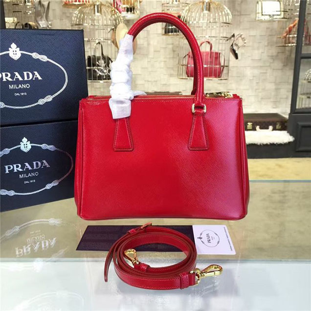 Prada Saffiano Bag 28cm Fall Winter 2016 Bag Collection Red