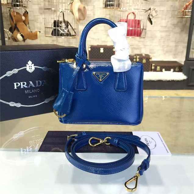 Prada Saffiano Mini Bag 18cm Fall Winter 2016 Bag Collection Dark Blue