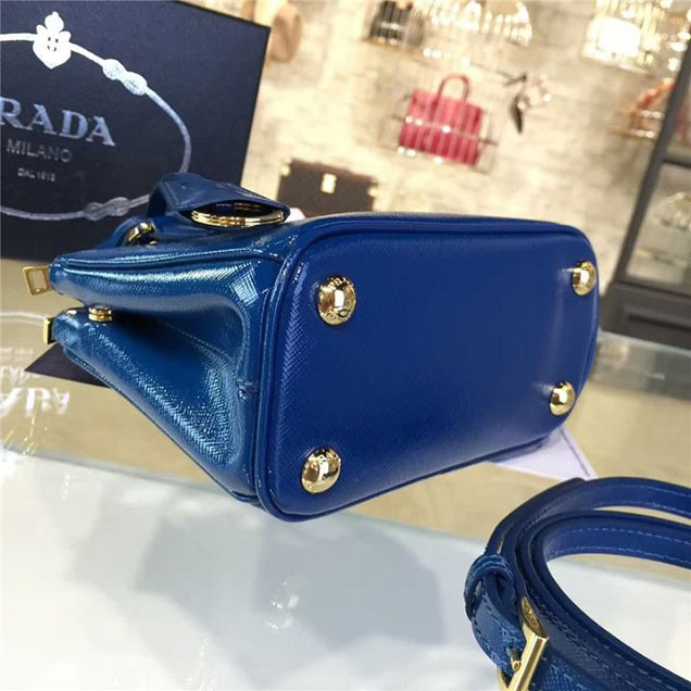 Prada Saffiano Mini Bag 18cm Fall Winter 2016 Bag Collection Dark Blue