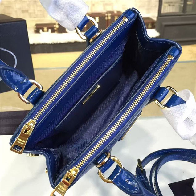 Prada Saffiano Mini Bag 18cm Fall Winter 2016 Bag Collection Dark Blue