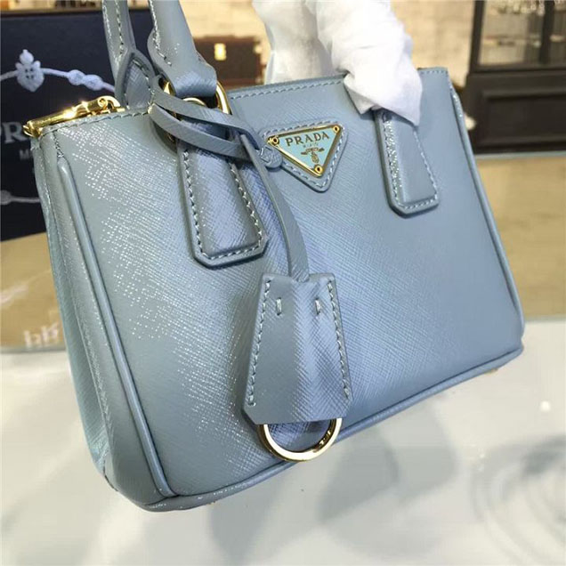 Prada Saffiano Mini Bag 18cm Fall Winter 2016 Bag Collection Light Blue