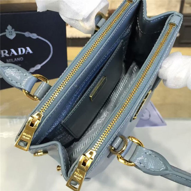 Prada Saffiano Mini Bag 18cm Fall Winter 2016 Bag Collection Light Blue