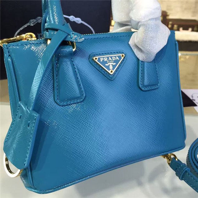 Prada Saffiano Mini Bag 18cm Fall Winter 2016 Bag Collection Turqouise Blue