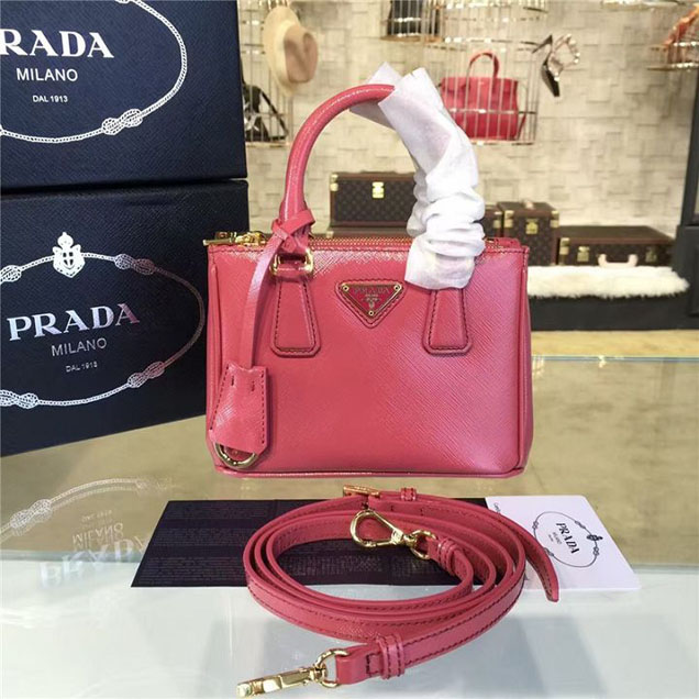 Prada Saffiano Mini Bag 18cm Fall Winter 2016 Bag Collection Rose Pink