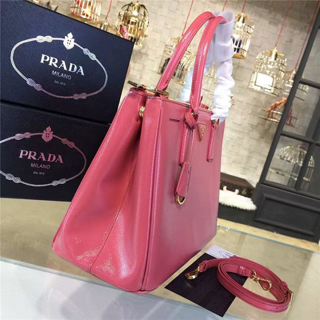 Prada Saffiano Leather Bag 33cm Fall Winter 2016 Bag Collection Rose Pink