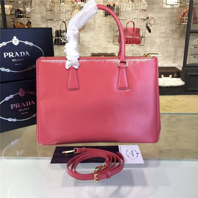 Prada Saffiano Leather Bag 33cm Fall Winter 2016 Bag Collection Rose Pink