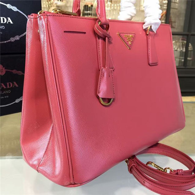 Prada Saffiano Leather Bag 33cm Fall Winter 2016 Bag Collection Rose Pink