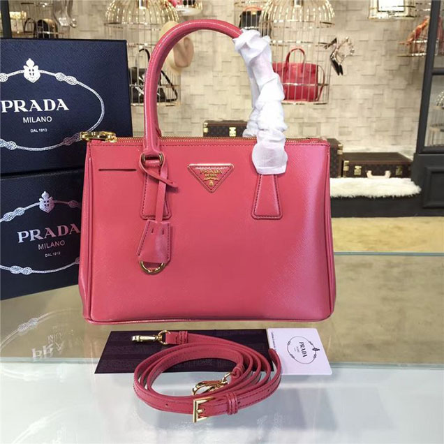 Prada Saffiano Leather Bag 28cm Fall Winter 2016 Bag Collection Rose Pink