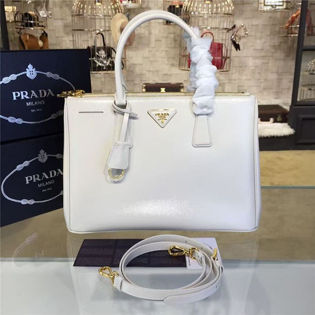 Prada Saffiano Leather Bag 33cm Fall Winter 2016 Bag Collection White