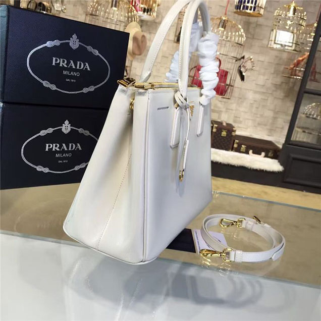 Prada Saffiano Leather Bag 33cm Fall Winter 2016 Bag Collection White