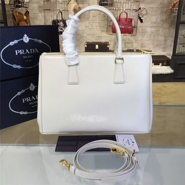 Prada Saffiano Leather Bag 33cm Fall Winter 2016 Bag Collection White