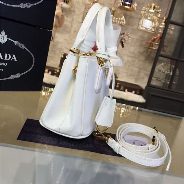 Prada Saffiano Mini Bag 18cm Fall Winter 2016 Bag Collection White