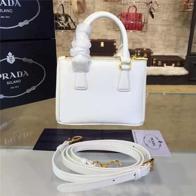 Prada Saffiano Mini Bag 18cm Fall Winter 2016 Bag Collection White