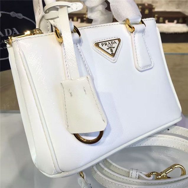 Prada Saffiano Mini Bag 18cm Fall Winter 2016 Bag Collection White