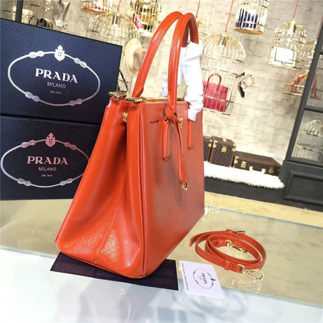 Prada Saffiano Leather Bag 33cm Fall Winter 2016 Bag Collection Orange