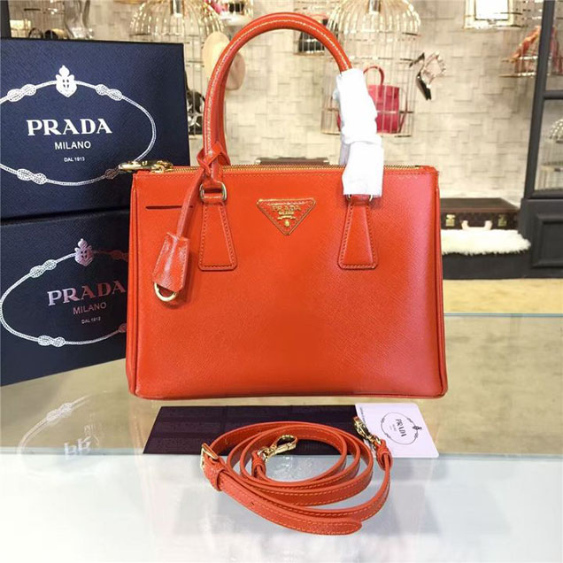 Prada Saffiano Leather Bag 28cm Fall Winter 2016 Bag Collection Orange