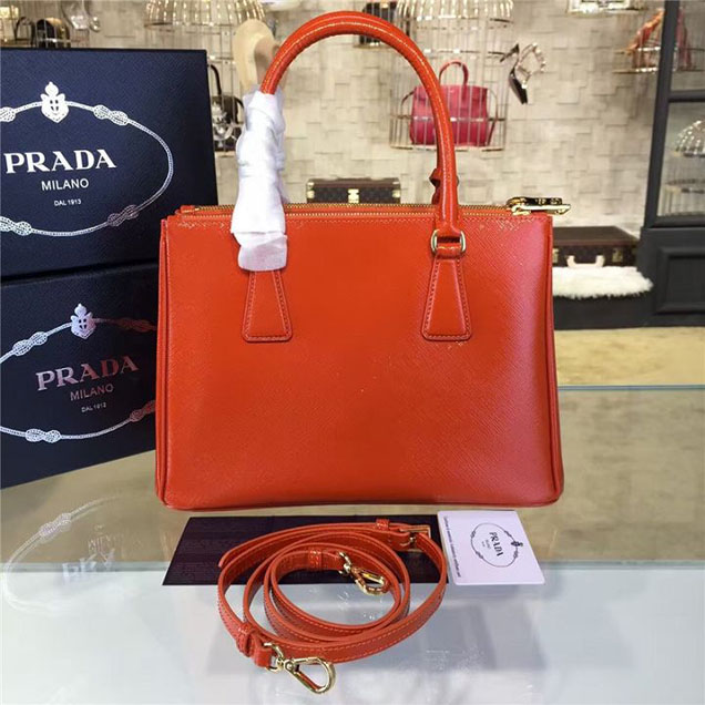 Prada Saffiano Leather Bag 28cm Fall Winter 2016 Bag Collection Orange