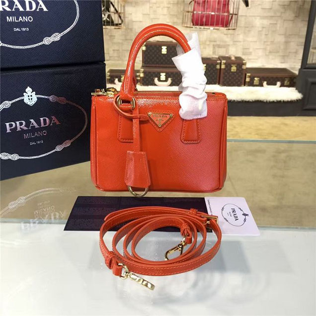Prada Saffiano Mini Bag 18cm Fall Winter 2016 Bag Collection Orange