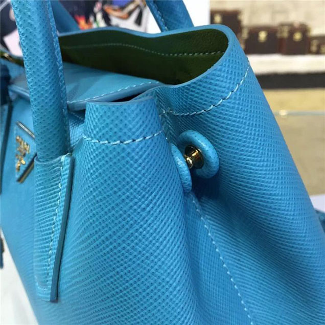 Prada Saffiano Double Handle Tote Bag 26cm Fall Winter 2016 Bag Collection Turquoise