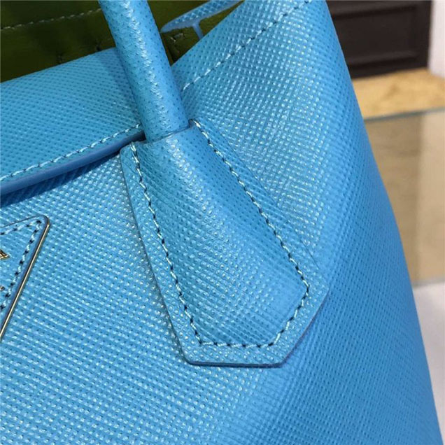 Prada Saffiano Double Handle Tote Bag 26cm Fall Winter 2016 Bag Collection Turquoise